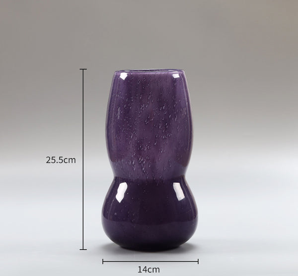 Springtime Sprig Glass Vase - Purple
