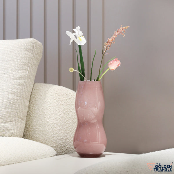 Springtime Sprig Glass Vase - Pink