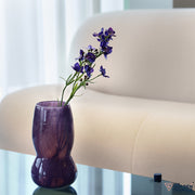Springtime Sprig Glass Vase - Purple