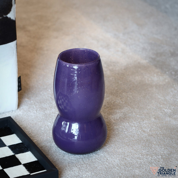 Springtime Sprig Glass Vase - Purple