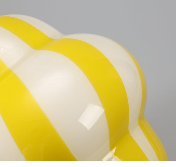 Stripey Treats Glass Vase - Yellow