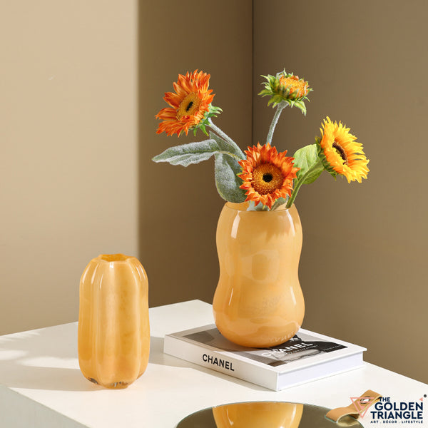Sunny Daydream Glass Vase - Orange