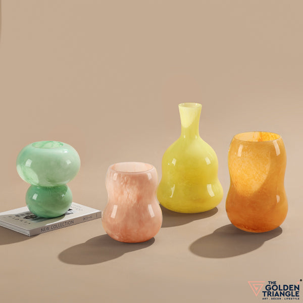 Sunny Glass Vase - Yellow