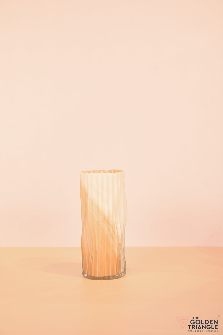 Maisie Cylindrical Glass Vase - Big - Yellow