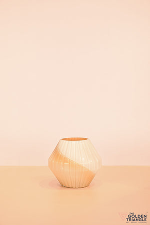 Maisie Glass Vase - Short - Yellow