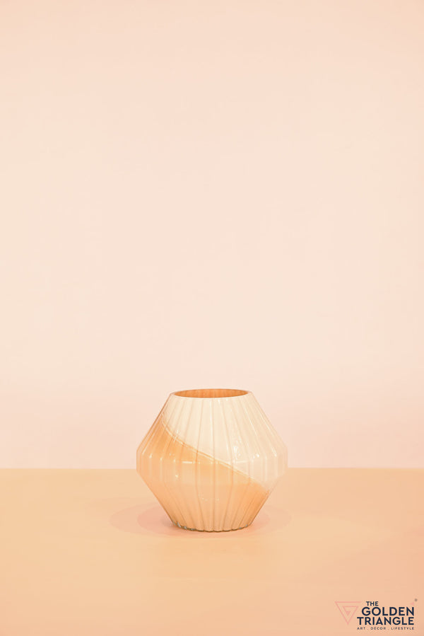 Maisie Glass Vase - Short - Yellow