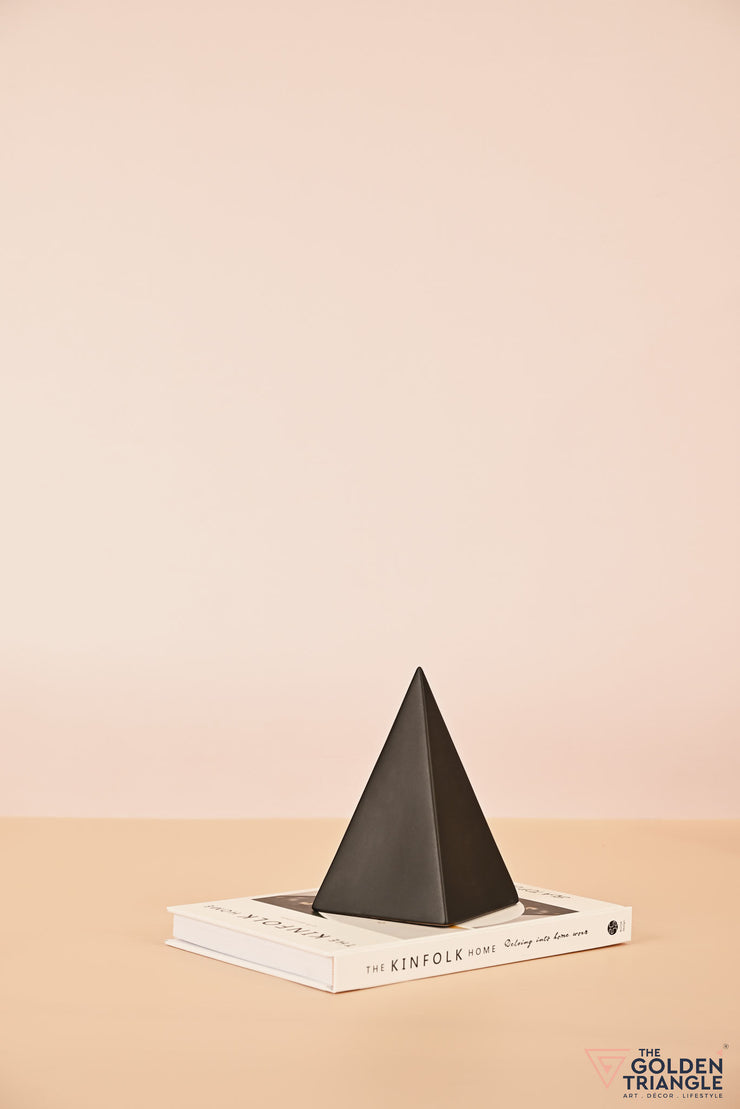 Pyramid Triangular Tabletop Artefact - Black