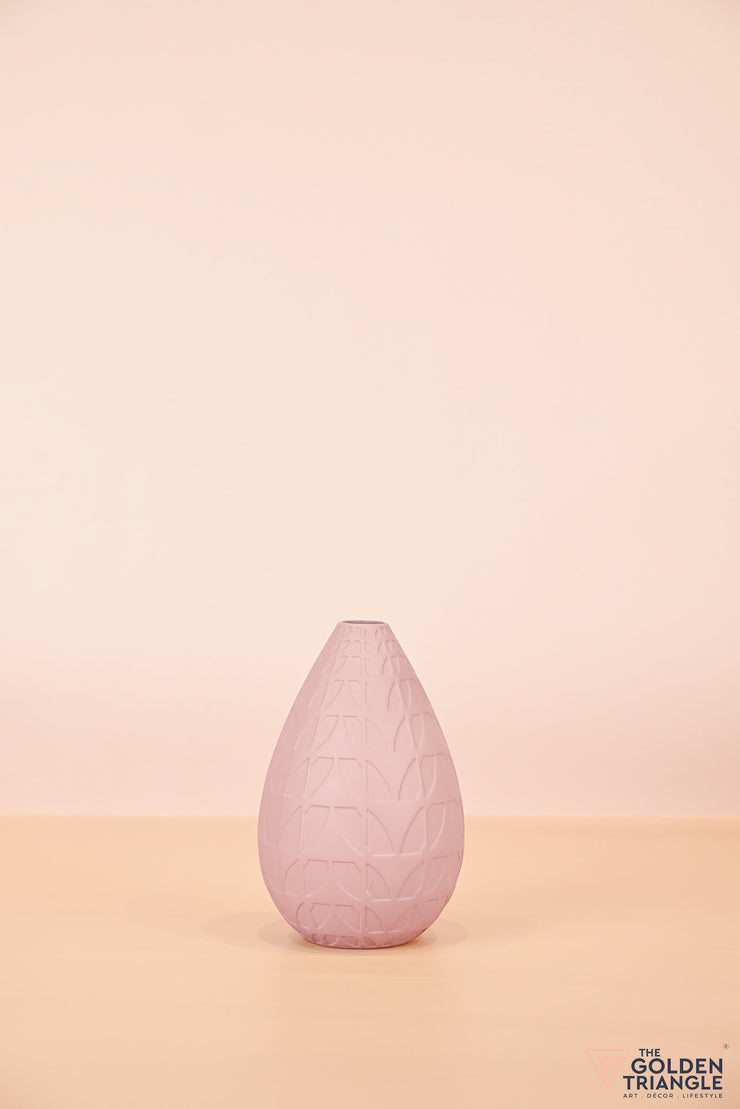 Patterned Oasis Ceramic Vase - Pink