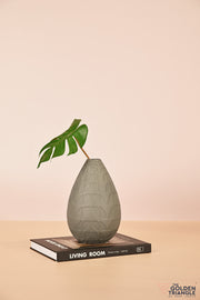 Patterned Oasis Ceramic Vase - Gray