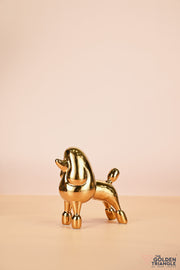 Posh Electroplated Poodle Artefact - Gold