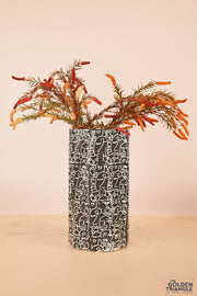 Expressionist Doodle Vase - Black
