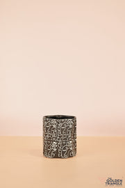 Expressionist Doodle Vase - Black