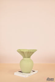 Floral Blossom Porcelain Vase - Mint green