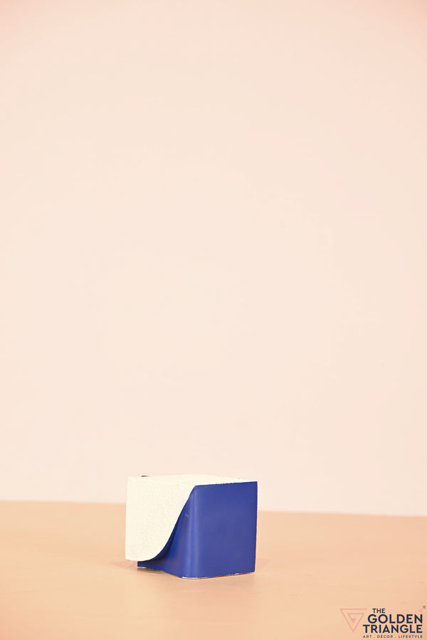 Monochrome Square Block Artefact  - Blue