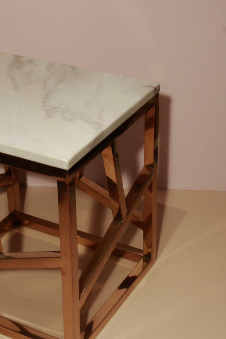 Fresco - Marble and Metal Side Table