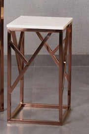 Fresco - Marble and Metal Side Table