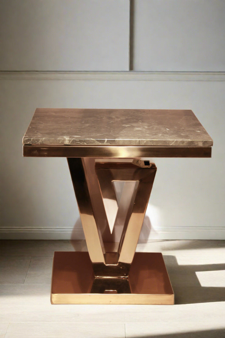 Regio - Marble and Metal Side Table