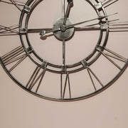 Amargo - Roman Wall Clock - Triple Rim - Silver