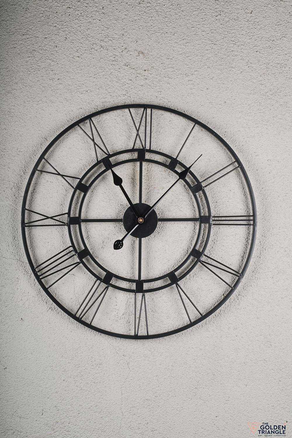 Amargo - Roman Wall Clock - Triple Rim - Black