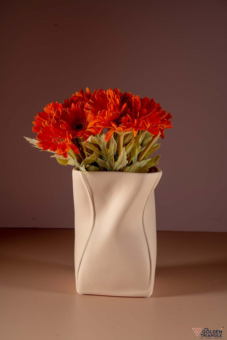 Nora Nordic Ceramic Vase - Cream