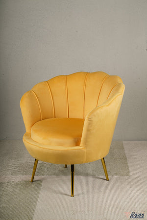 Eliza Shell Accent Chair  -  Yellow