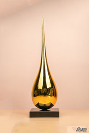 Dazzle Drop 3 Ft Sculpture - Metallic Gold