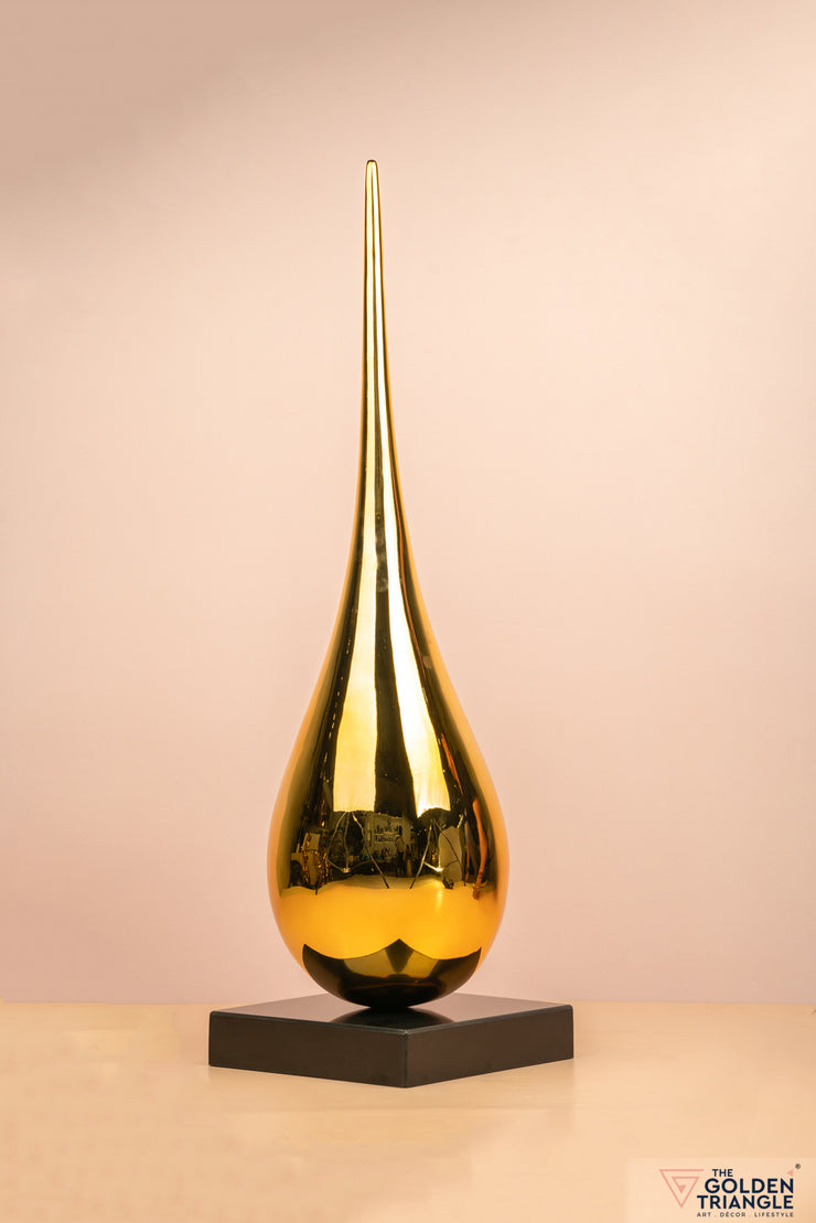Drop 3 Ft Sculpture - Metallic Gold