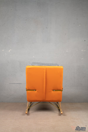 Galan Rocking Chair with Footrest - Orange