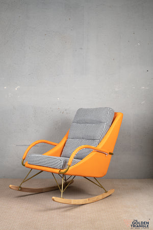 Galan Rocking Chair with Footrest - Orange