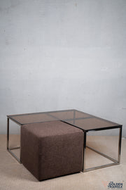 Brock Coffee Table with a Pouffe
