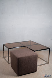 Brock Coffee Table with a Pouffe