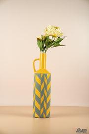 Akio Ceramic Bottle Vase - Yellow