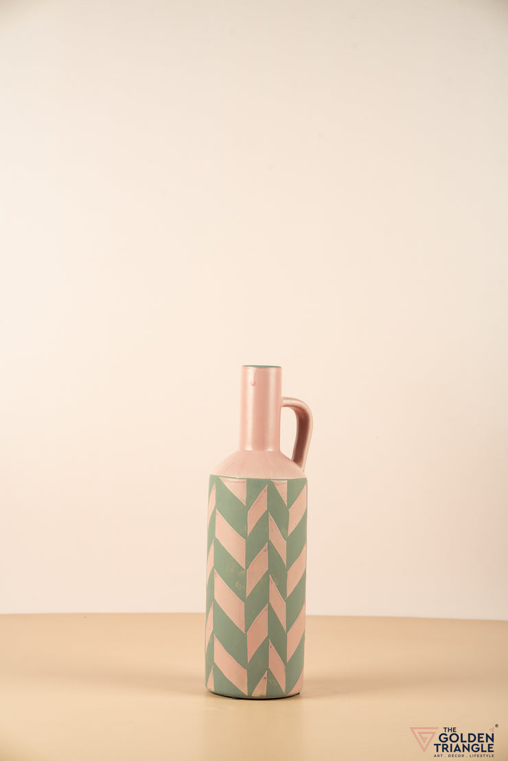 Akio Ceramic Bottle Vase - Pink