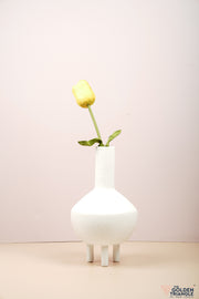 Three Legged Vase - White