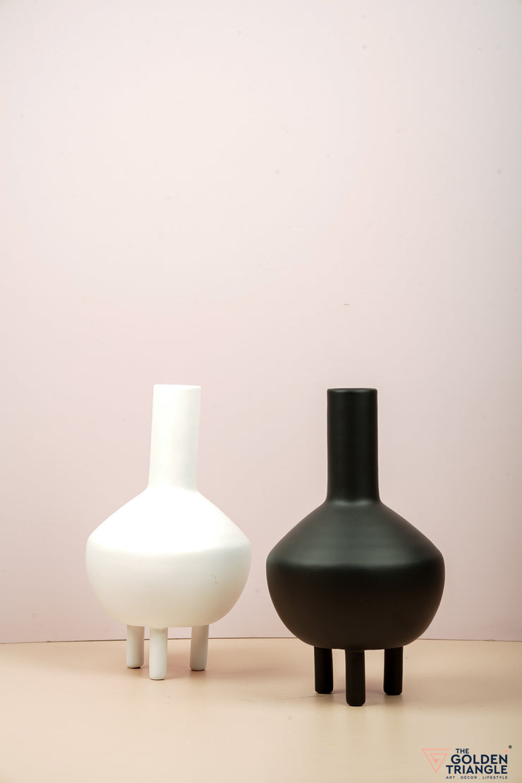Three Legged Vase - White