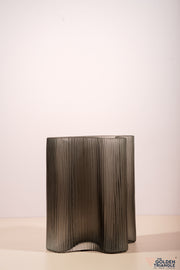 Frosted Fluted Glass Vase