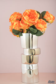 Cliff Metallic Silver Vase - Tall