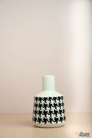 Houndstooth Ceramic Vase