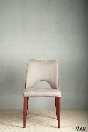 Stephen Suede Dining Chair  -  Rust