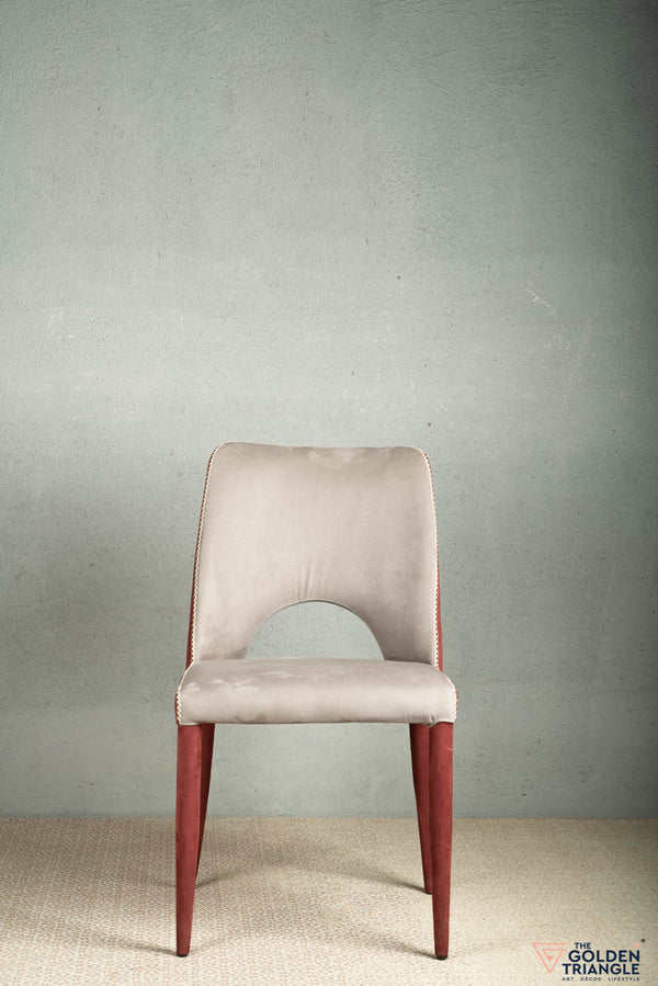 Stephen Suede Dining Chair  -  Rust