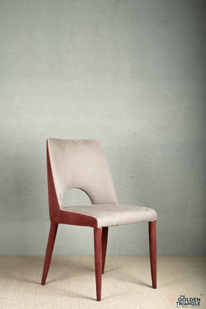Stephen Suede Dining Chair  -  Rust