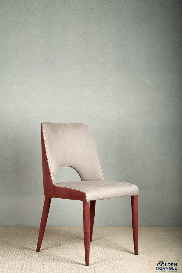 Stephen Suede Dining Chair  -  Rust