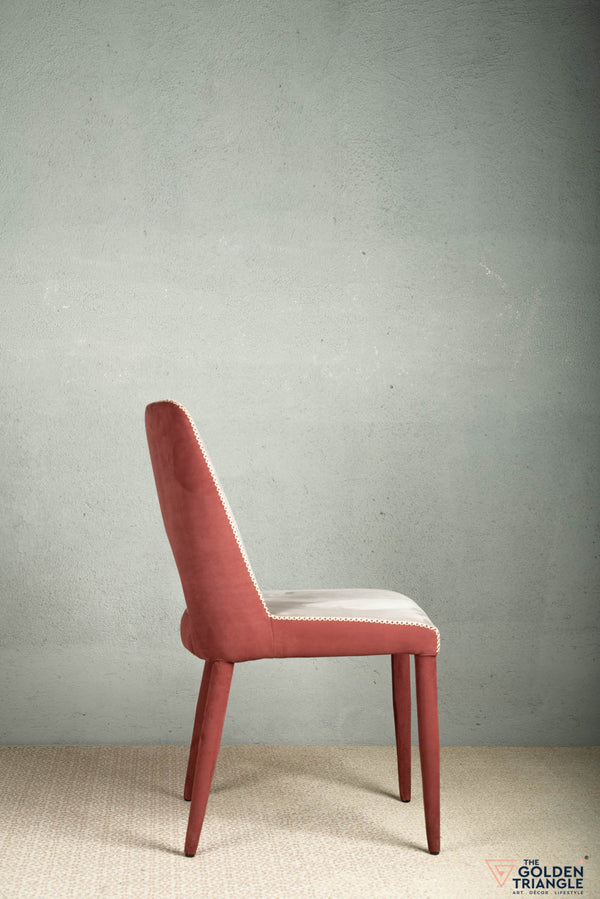 Stephen Suede Dining Chair  -  Rust