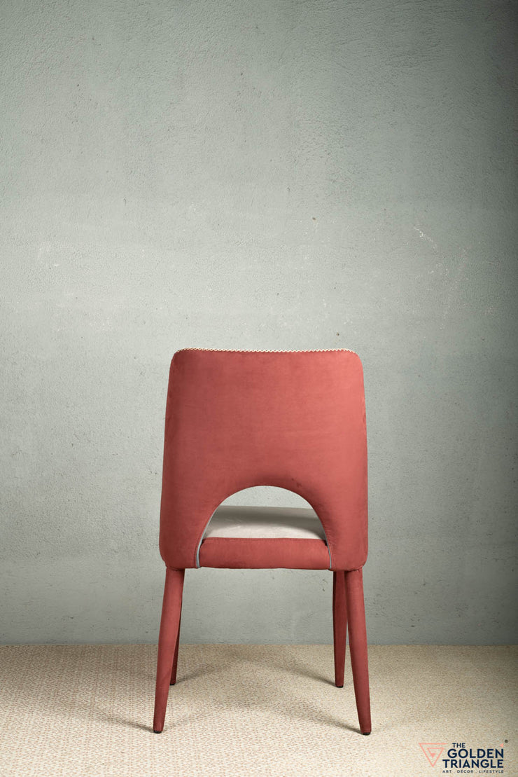 Stephen Suede Dining Chair  -  Rust