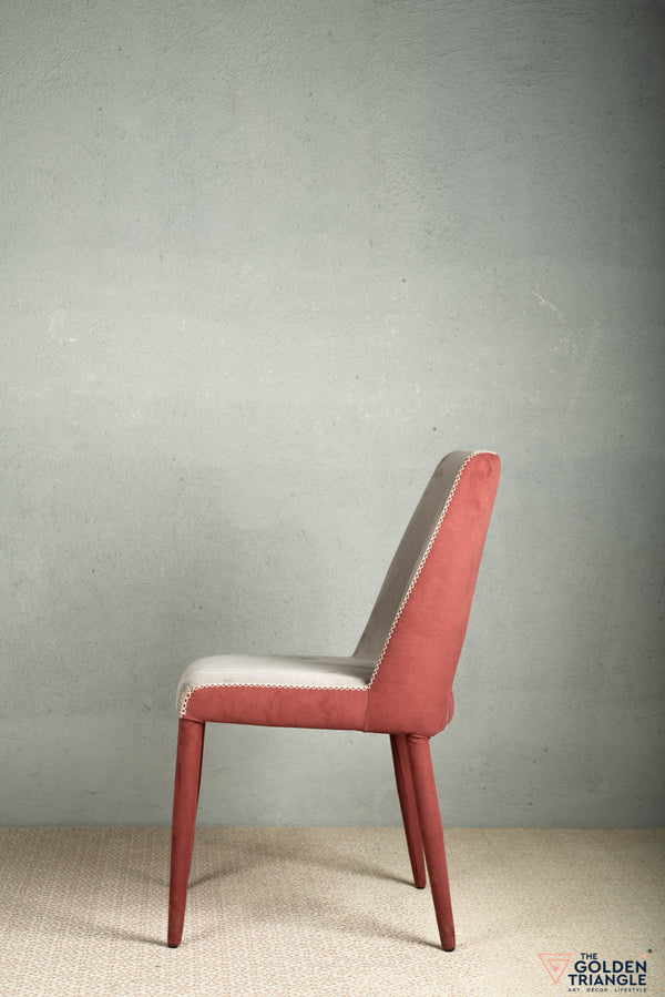 Stephen Suede Dining Chair  -  Rust