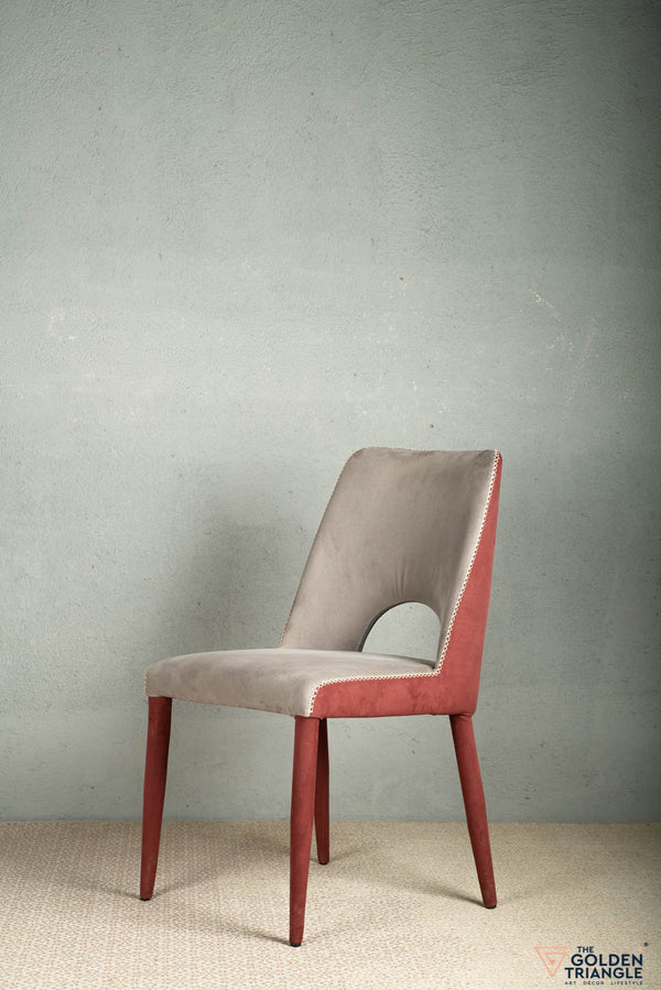 Stephen Suede Dining Chair  -  Rust