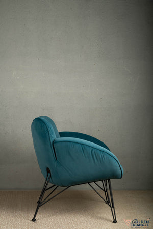 Azure Plush Accent Chair  -  Teal