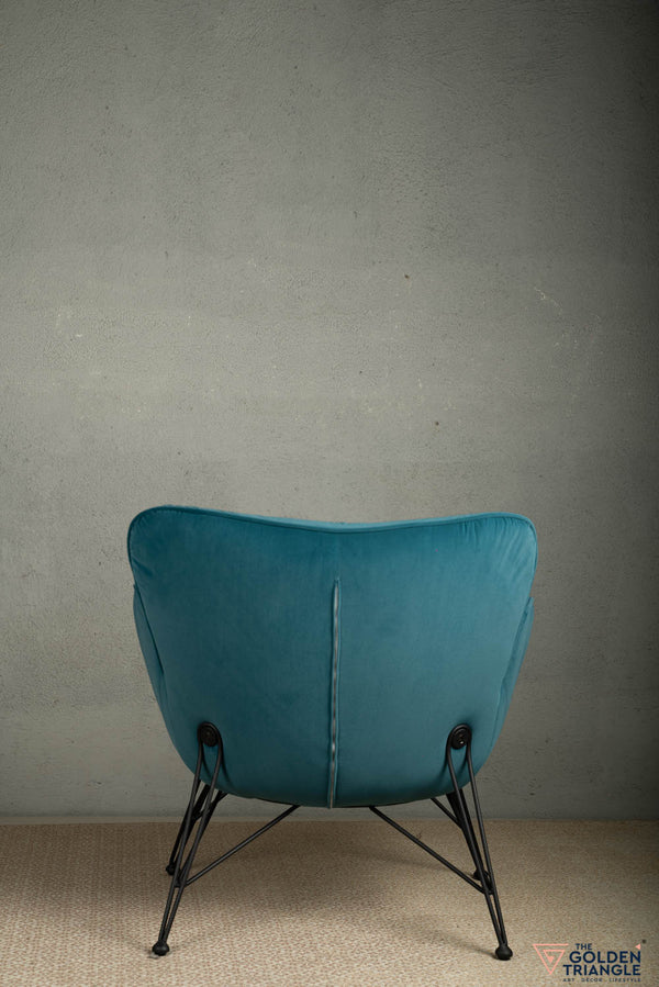 Azure Plush Accent Chair  -  Teal