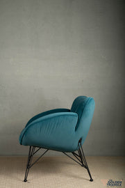 Azure Plush Accent Chair  -  Teal