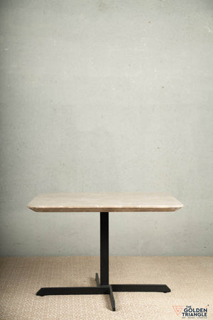 Fino - Marble and Metal Side Table - Beige